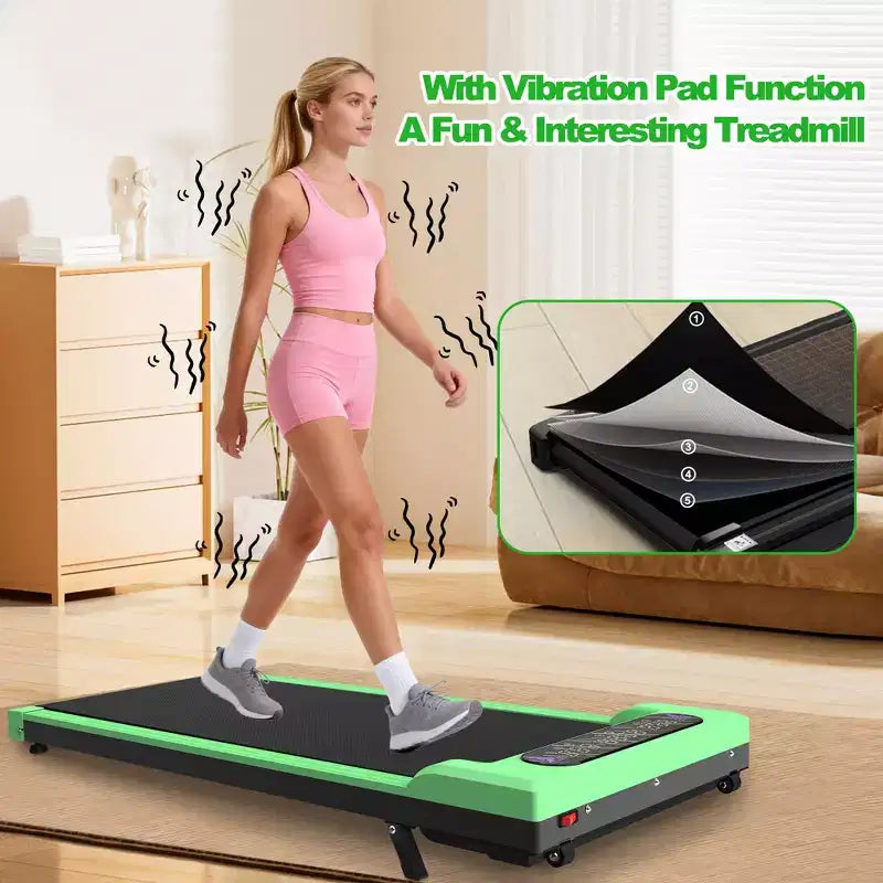 Tapis Roulant Pliable GDFStudio Vella 2.0HP avec Inclinaison et Plateforme Vibrante