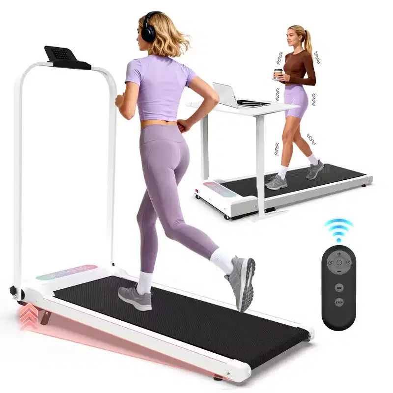 Tapis Roulant Pliable GDFStudio Vella 2.0HP avec Inclinaison et Plateforme Vibrante