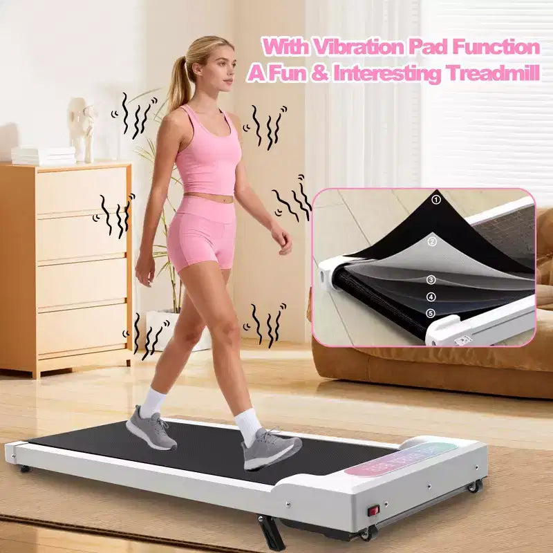 Tapis Roulant Pliable GDFStudio Vella 2.0HP avec Inclinaison et Plateforme Vibrante