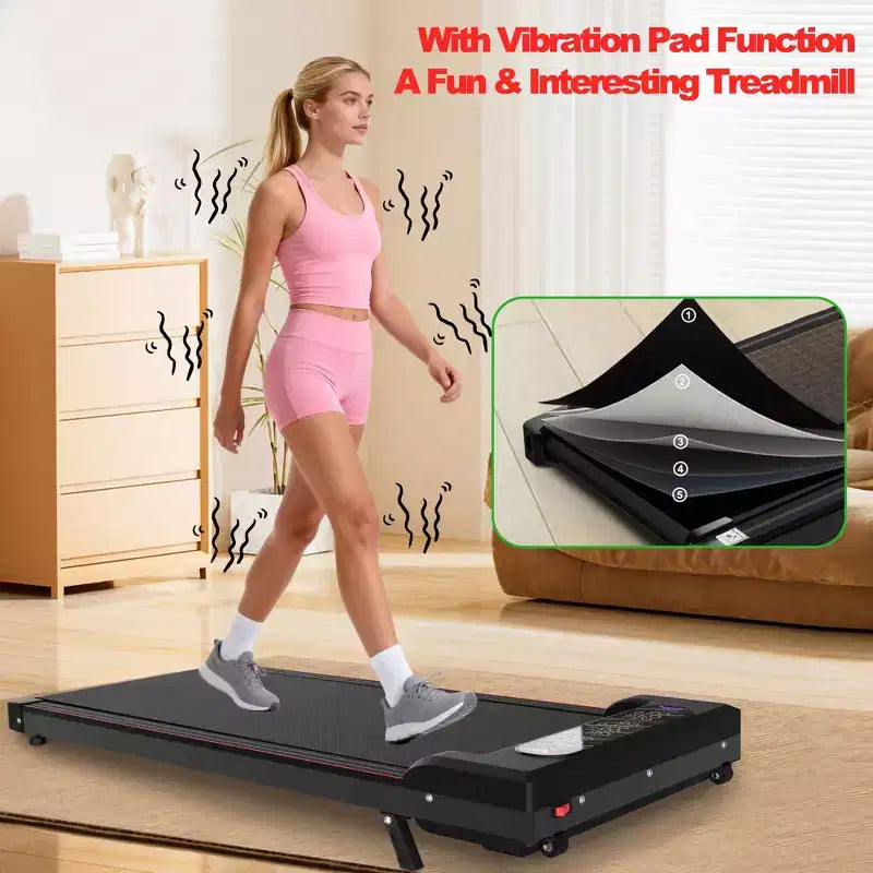 Tapis Roulant Pliable GDFStudio Vella 2.0HP avec Inclinaison et Plateforme Vibrante