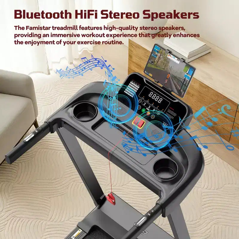 Tapis de course électrique motorisé pliable intelligent 3,75 CV