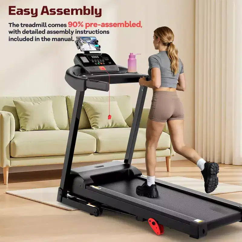 Tapis de course électrique motorisé pliable intelligent 3,75 CV