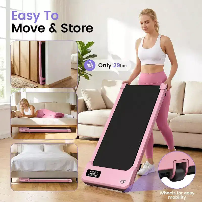 KRISRATE 6-in-1 3.5HP Walking Pad Treadmill with Vibration Plate and 12%/15% Incline, Under Desk Folding Treadmill for Home, Office