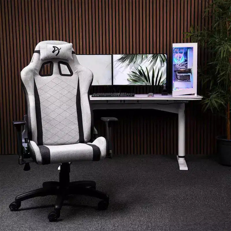 Arozzi Avanti Soft Fabric Office and Gaming Chair with Soft Neck and Lumbar Support Pillows