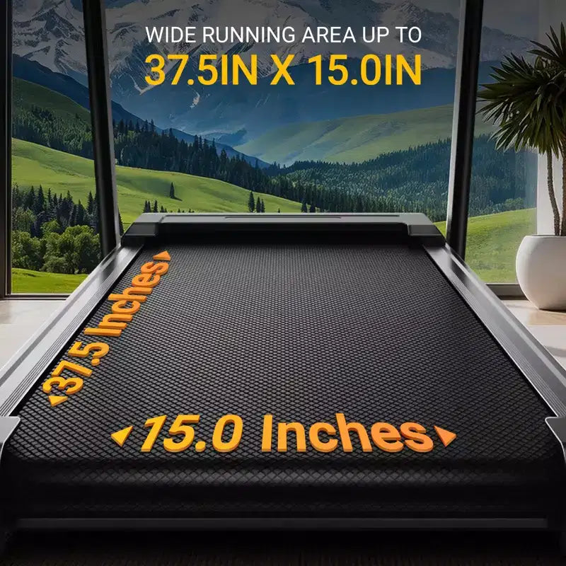 Tapis de course à domicile avec inclinaison de 14 % et écran LED, tapis de course pliable silencieux de 3,0 CV avec barre de maintien, capacité jusqu'à 163 kg
