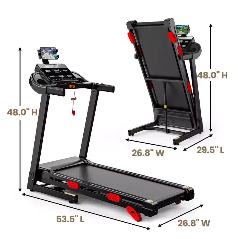 Tapis de course 4 en 1 pour la maison, pliable 3,75 CV avec inclinaison de 10 %, vitesse de marche/course 0,9-14 km/h, capacité 136 kg, 105 programmes, contrôle par application