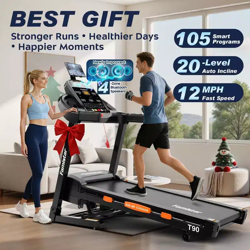 Tapis de course pliable 4-en-1 spécial Pâques avec haut-parleurs Bluetooth, contrôle par application et écran LED, 5 CV, 19 km/h