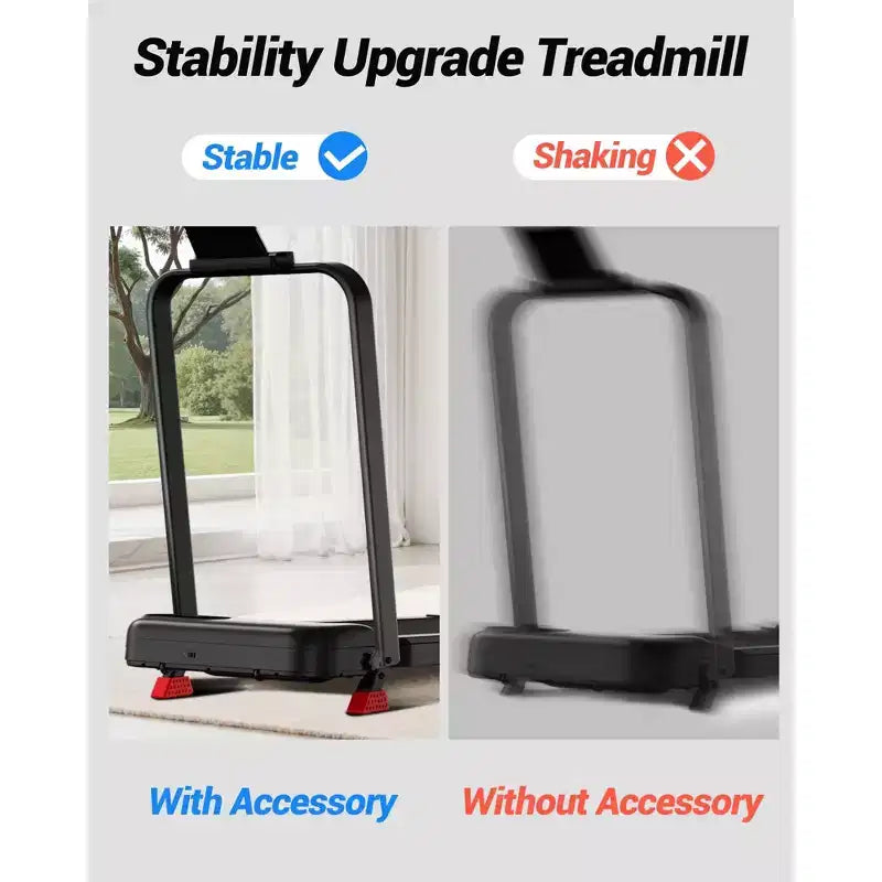 15% Incline Walking Pad Treadmill with Handle Bar - 2.5HP Quiet Folding Treadmill for Home Office Under Desk Portable Walking Pad with 220LBS Capacity