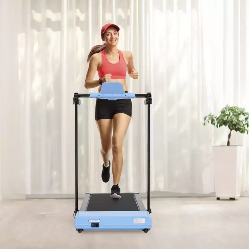 NAYSAYE Foldable Home Treadmill, Multifunctional Exercise Equipment for Walking and Running Fitness, Blue, 49.2*23.6*42.9