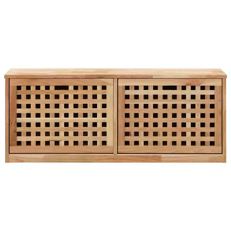 vidaXL Shoe Organizer Natural Solid walnut wood Medium Storage