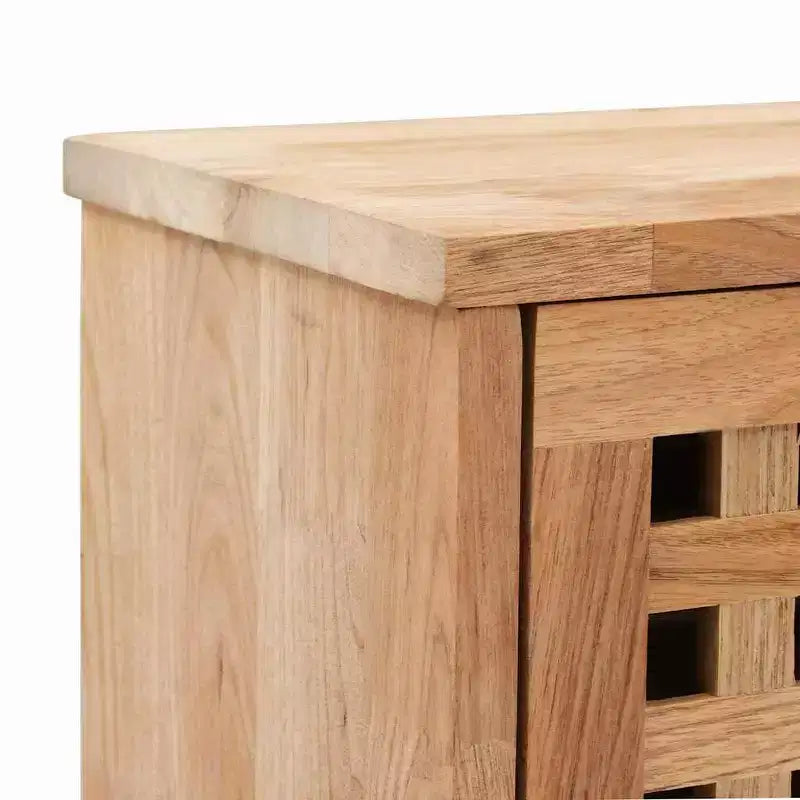 vidaXL Shoe Organizer Natural Solid walnut wood Medium Storage