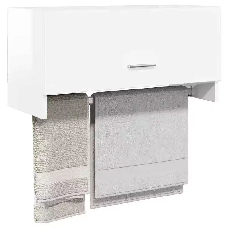 vidaXL Armoire Blanc brillant Bois d'ingénierie Armoire compacte