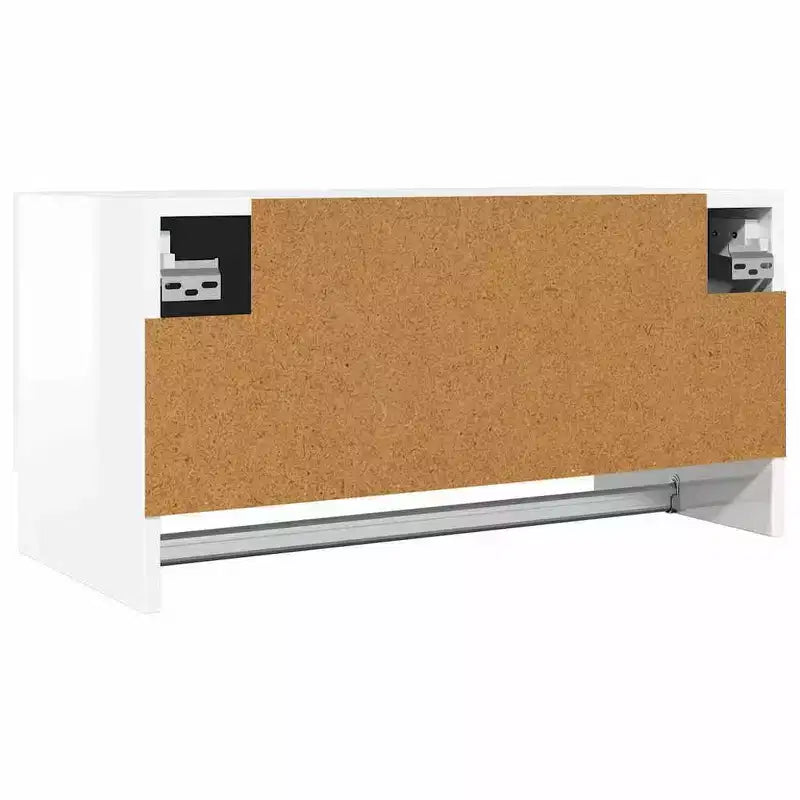 vidaXL Armoire Blanc brillant Bois d'ingénierie Armoire compacte