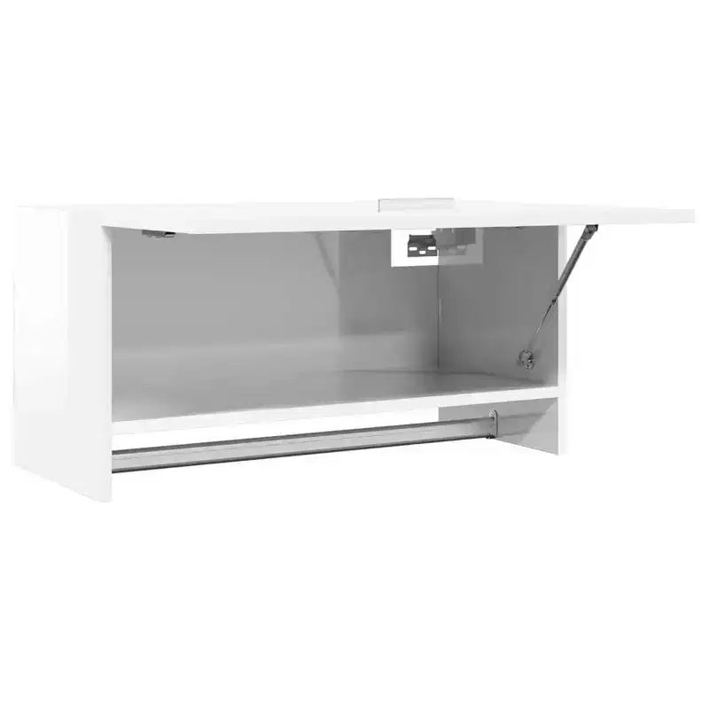vidaXL Armoire Blanc brillant Bois d'ingénierie Armoire compacte