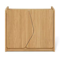 LuxenHome Modern Storage and Sideboard Cabinet, 2 Doors with Soft-Close Hinges, Raised Sides