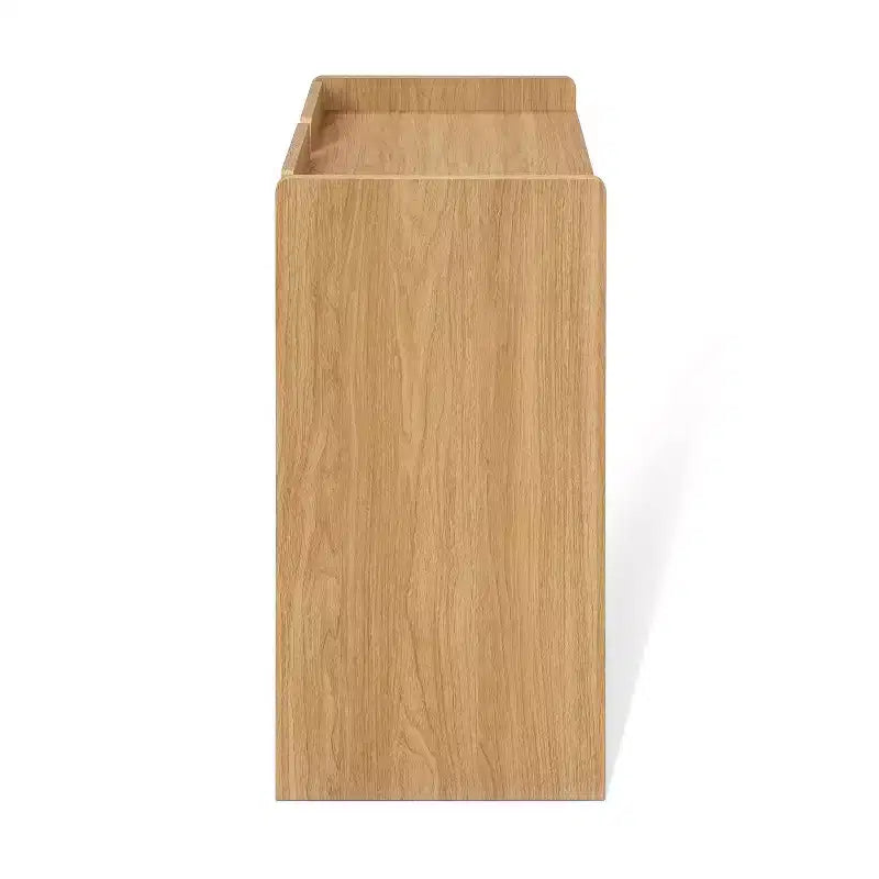 LuxenHome Modern Storage and Sideboard Cabinet, 2 Doors with Soft-Close Hinges, Raised Sides