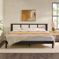 Middlebrook Designs Boho Solid Wood Rattan Headboard King Bedframe