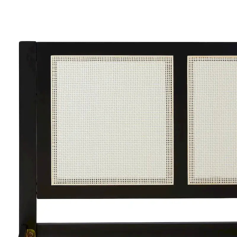 Middlebrook Designs Boho Solid Wood Rattan Headboard King Bedframe