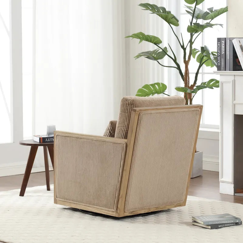 Camel Modern 26.8  Swivel Barrel Chair
