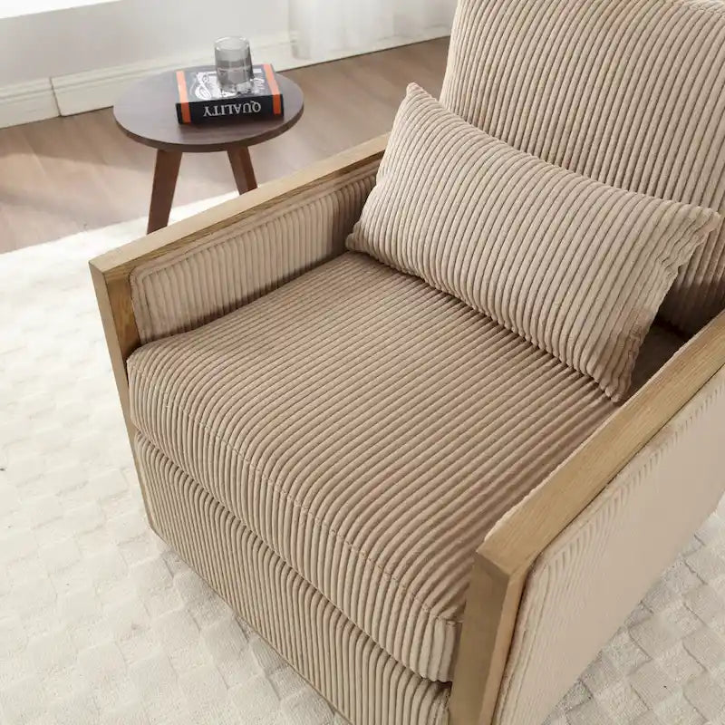 Camel Modern 26.8  Swivel Barrel Chair