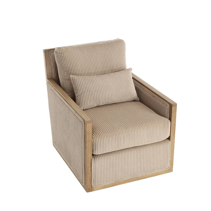 Camel Modern 26.8  Swivel Barrel Chair