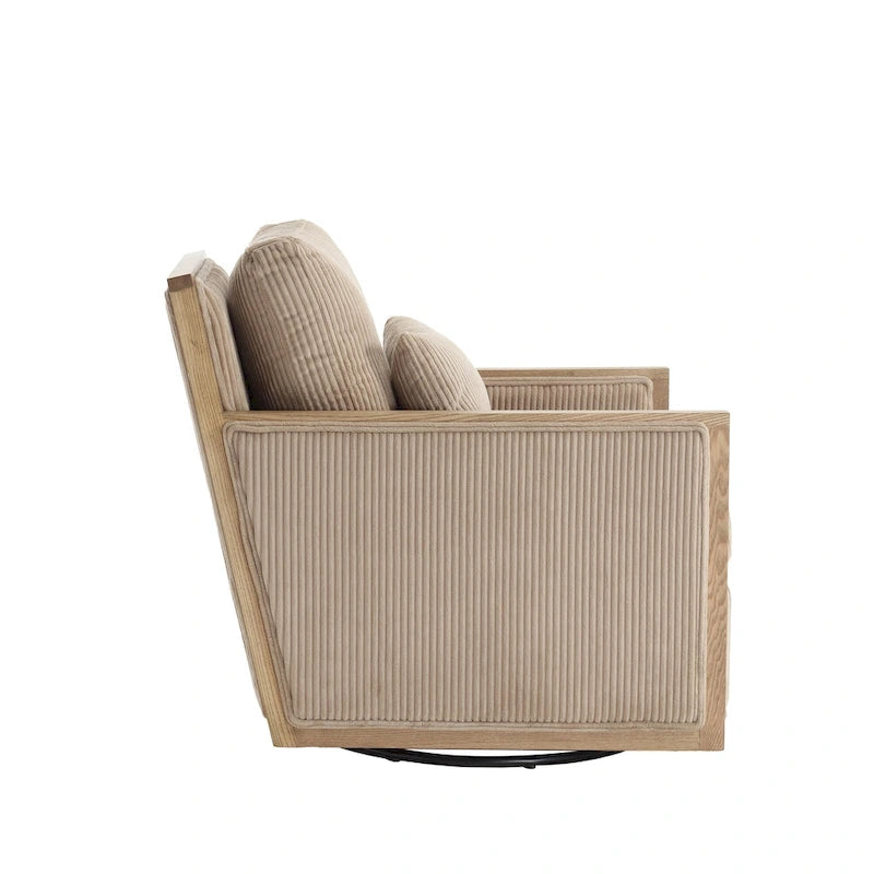 Camel Modern 26.8  Swivel Barrel Chair