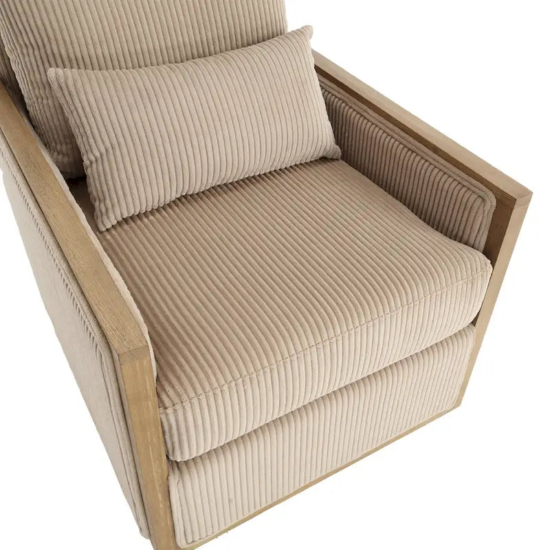 Camel Modern 26.8  Swivel Barrel Chair