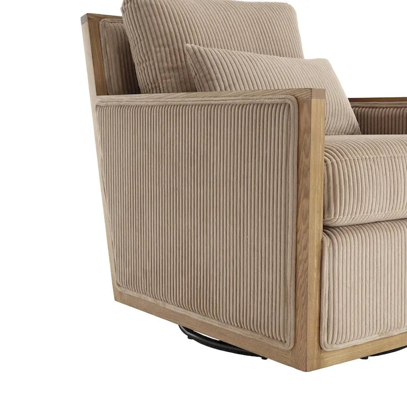 Camel Modern 26.8  Swivel Barrel Chair