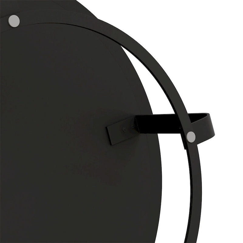 Modern Wood Round Coffee Table with Metal Legs