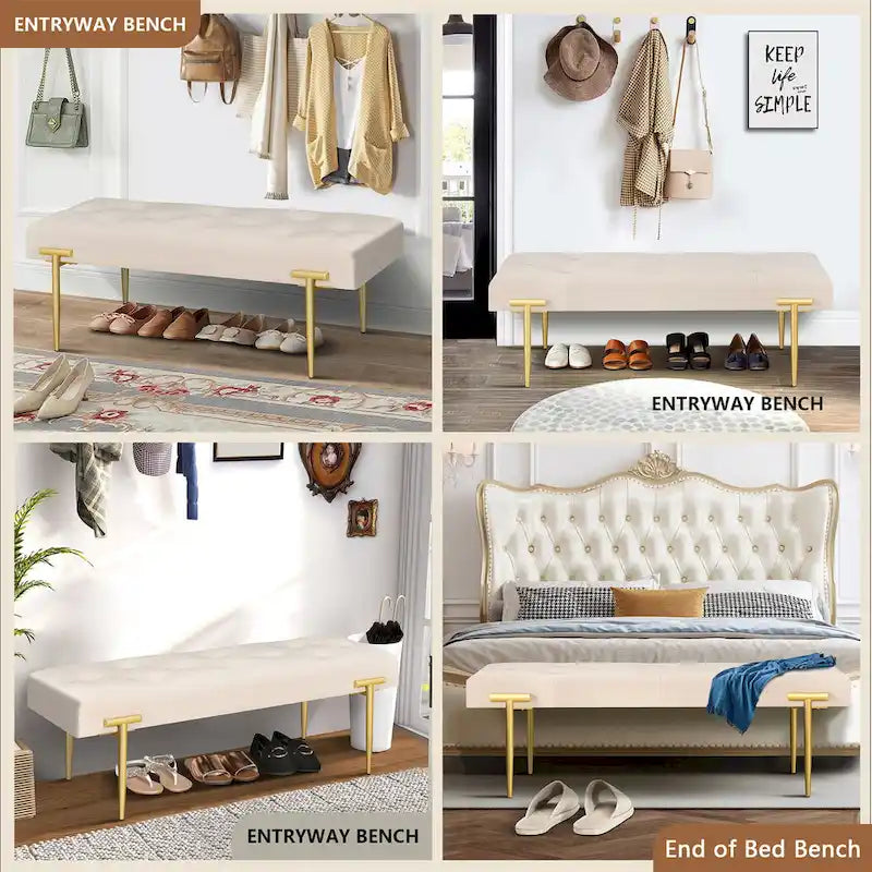 48  Modern Ottoman Bench For Bedroom Living Room Entryway