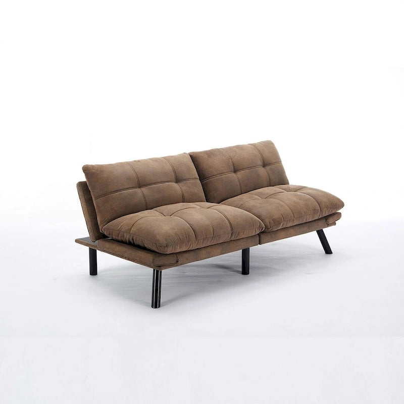 Modern Upholstered 2-Seater Sofa Bed with Adjustable Backrest and Armrests - 70:l