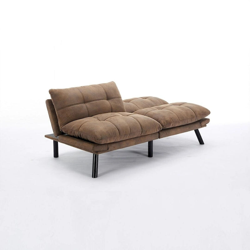Modern Upholstered 2-Seater Sofa Bed with Adjustable Backrest and Armrests - 70:l