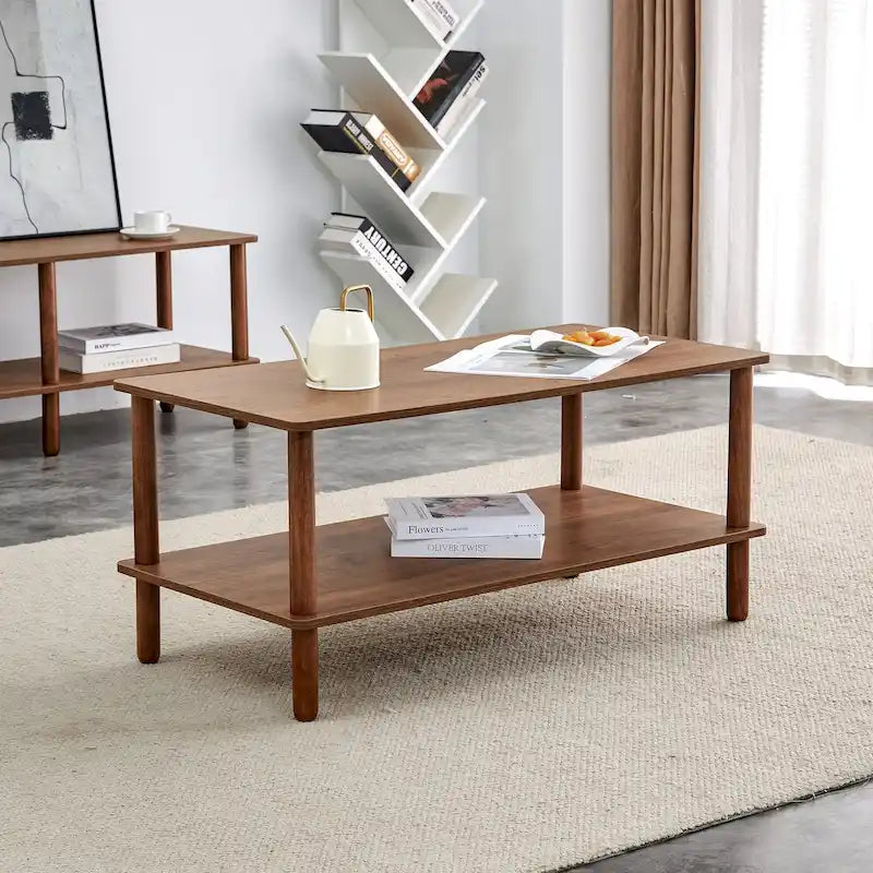 Living Room Rectangular 2-Tier Coffee Table