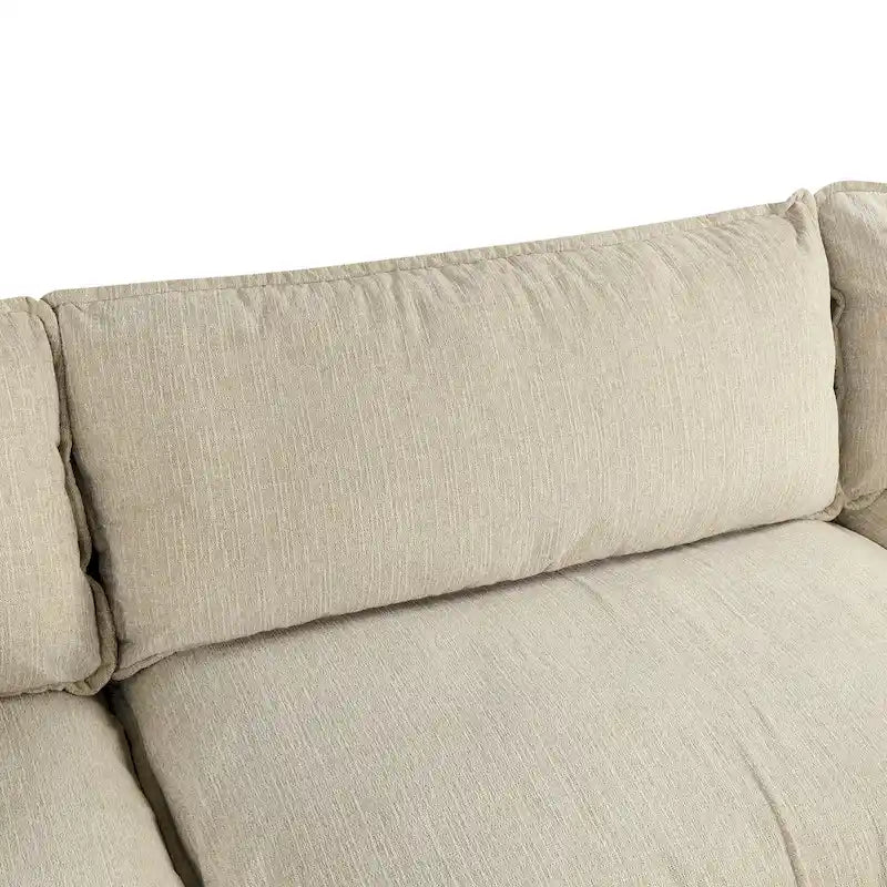 128inch Sectional Sofa Cloud Sofa Chenille Upholstered Sofa
