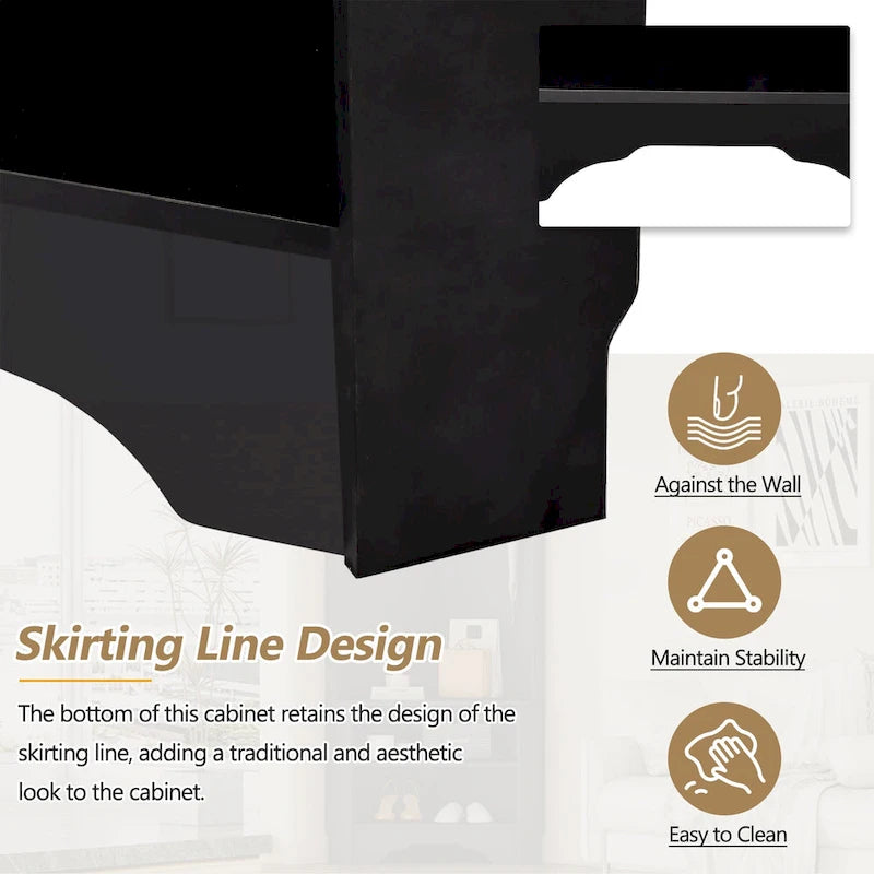 Corner Hall Tree with Shoe Bench - Multifunctional Entryway Coat Rack Featuring 4 Hooks and Adjustable Shelf,29.5 W x 71.6 H