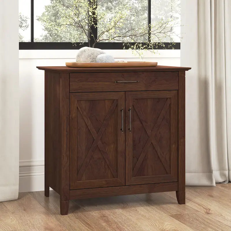 Key West Secretary Desk with Storage Cabinet by Bush Furniture