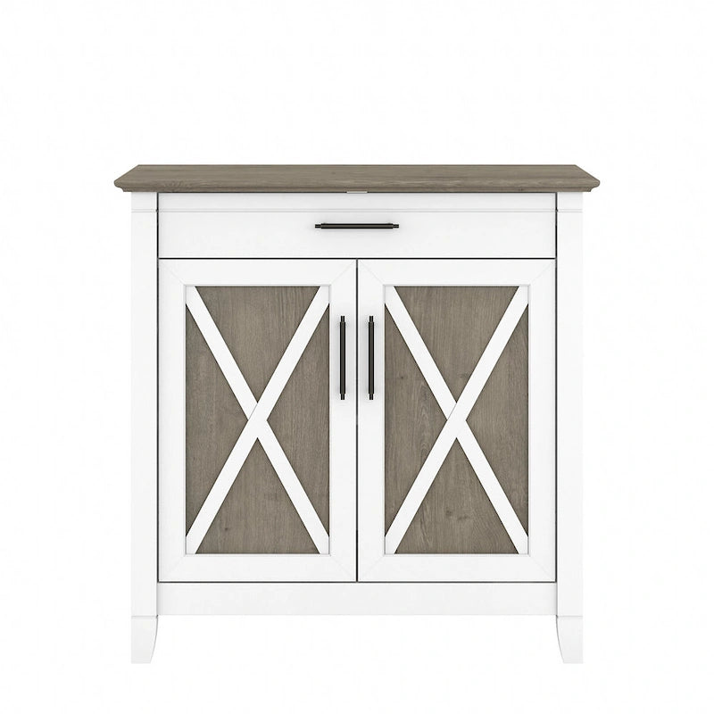 Key West Secretary Desk with Storage Cabinet by Bush Furniture