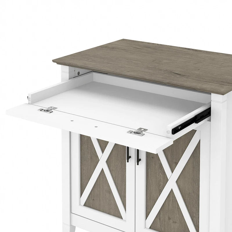 Key West Secretary Desk with Storage Cabinet by Bush Furniture