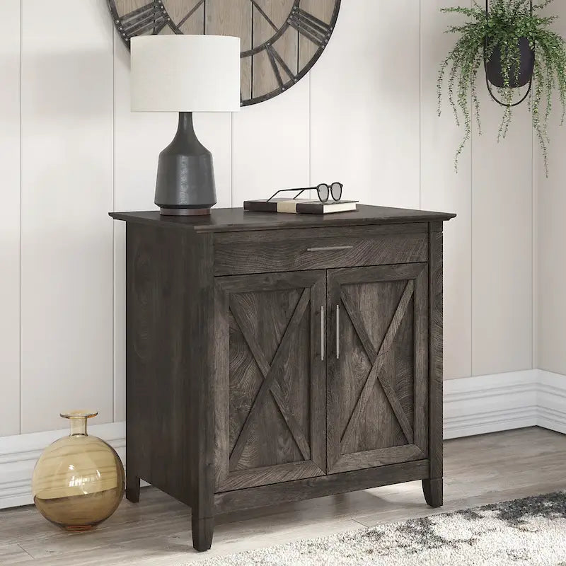Key West Secretary Desk with Storage Cabinet by Bush Furniture