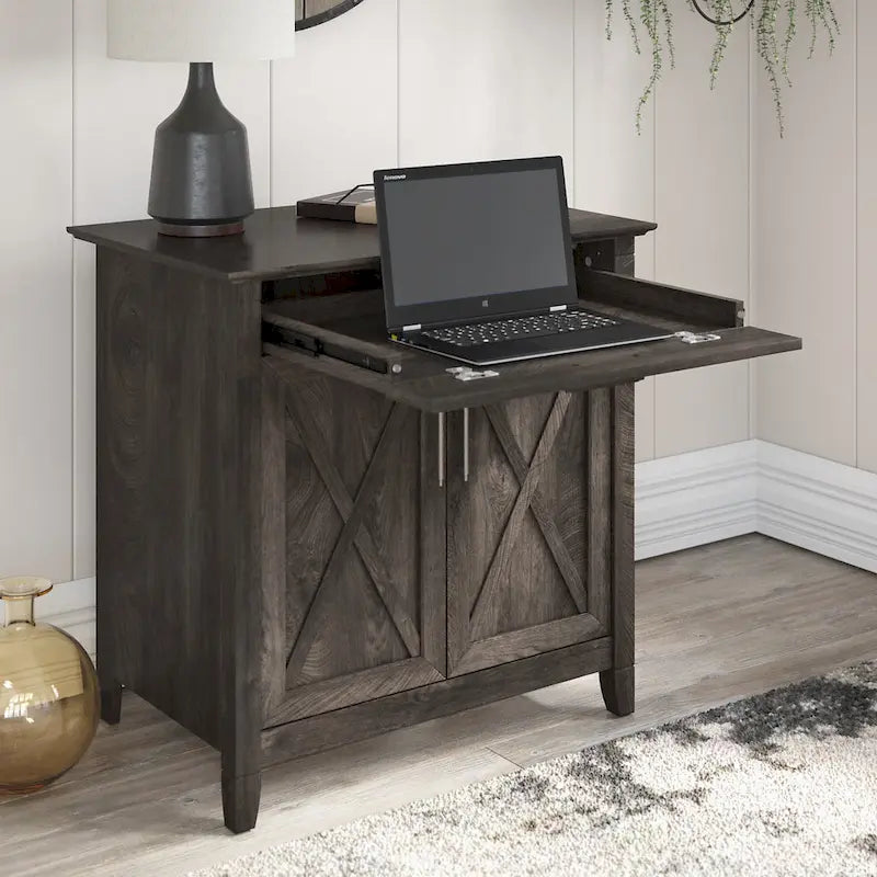 Key West Secretary Desk with Storage Cabinet by Bush Furniture