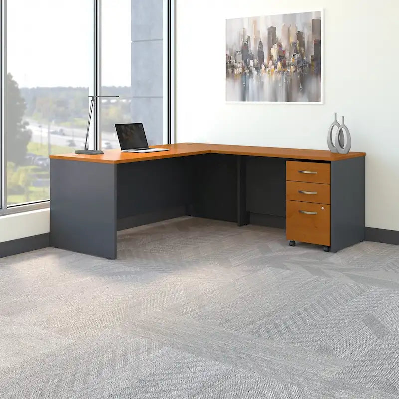 Series C 72W L Shaped Desk with Drawers by Bush Business Furniture
