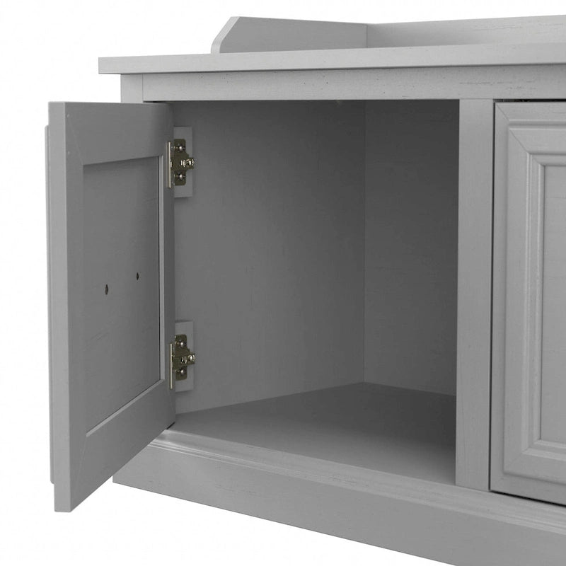 Woodland 40W Entryway Bench and Wall Mounted Shelf by Bush Furniture