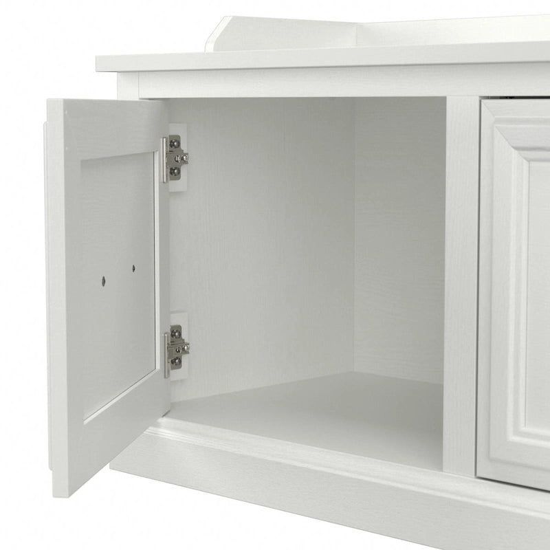 Woodland 40W Entryway Bench and Wall Mounted Shelf by Bush Furniture