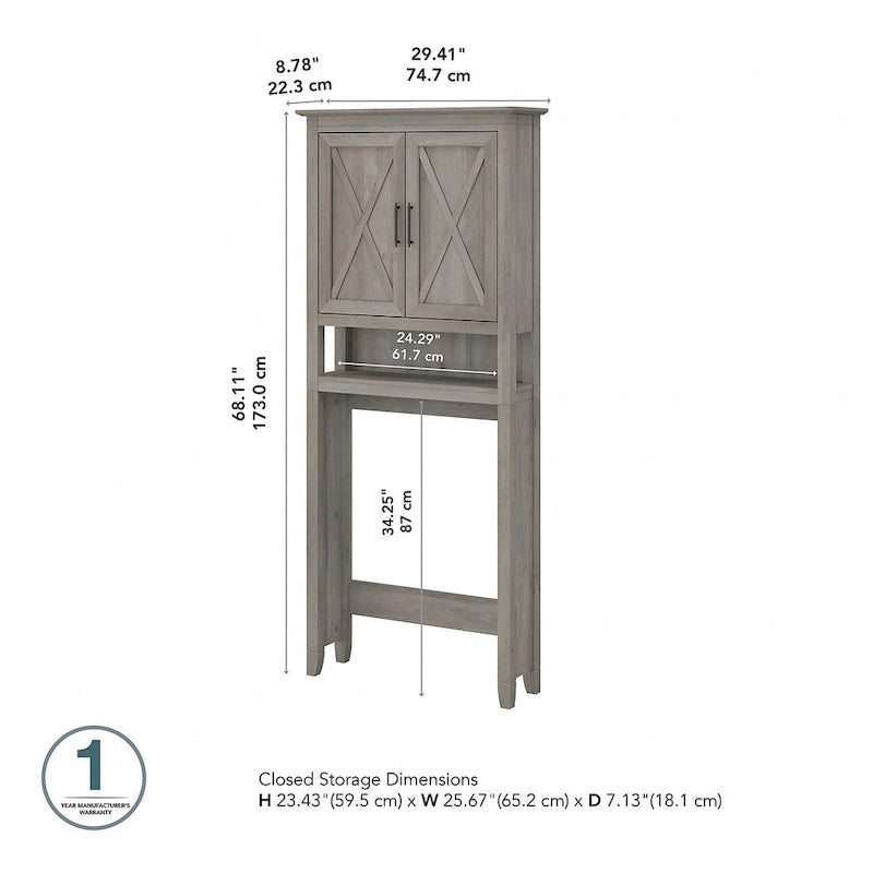 Key West Over The Toilet Storage Cabinet by Bush Furniture