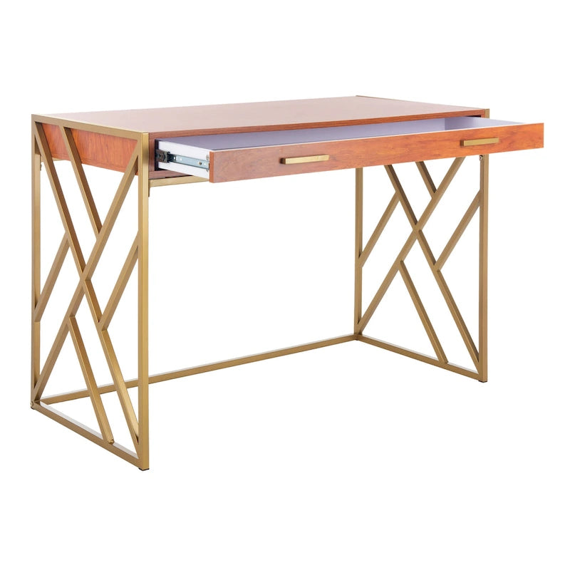 SAFAVIEH Manila Modern Dual-Tone 1-Drawer Desk