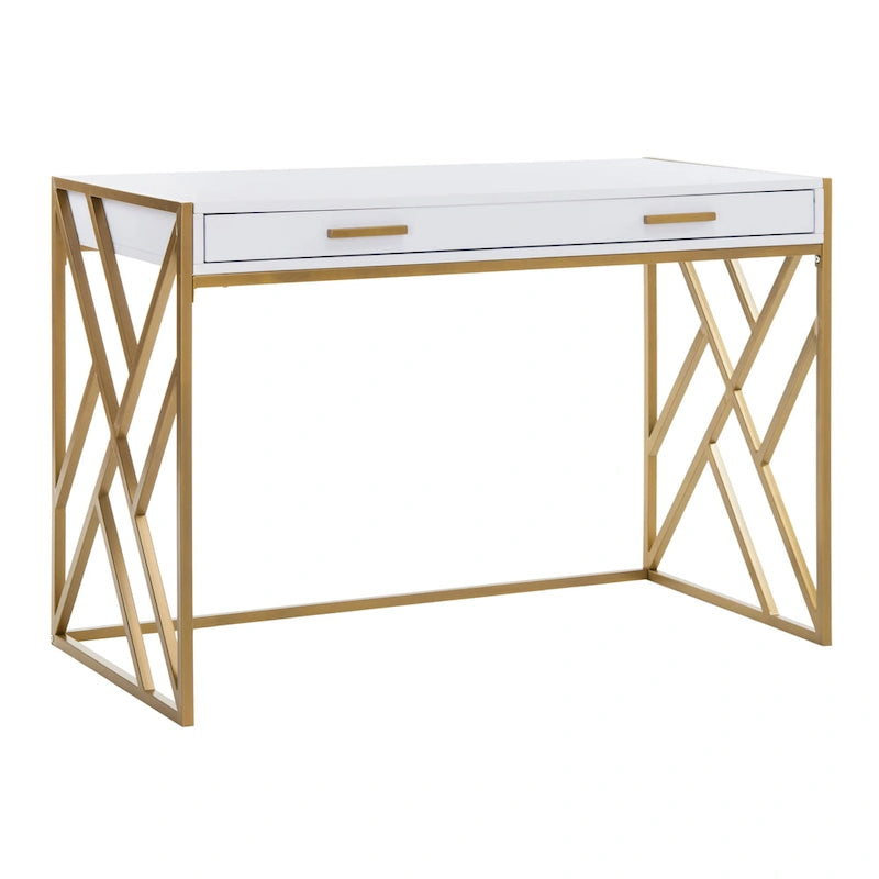 SAFAVIEH Manila Modern Dual-Tone 1-Drawer Desk