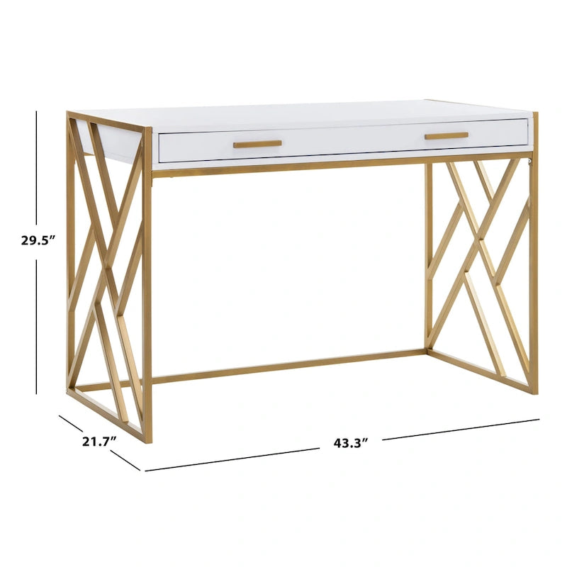 SAFAVIEH Manila Modern Dual-Tone 1-Drawer Desk