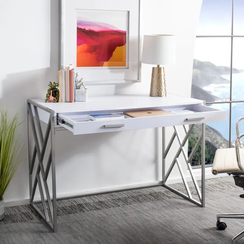 SAFAVIEH Manila Modern Dual-Tone 1-Drawer Desk