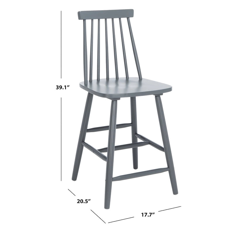 SAFAVIEH Beaufort 24-inch Spindle Farmhouse Counter Stool (Set of 2) - 18 W x 21 D x 39 H
