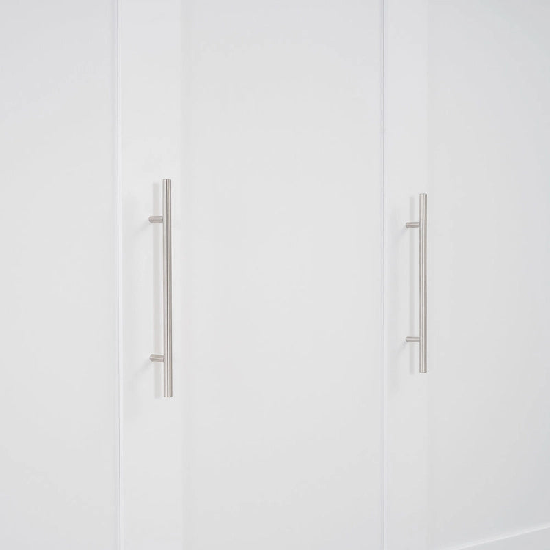 Full Size Murphy Bed Wall Bed with Shelves and LED Lights